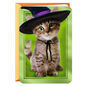 Tabby Kitten with Witch's Hat Halloween Card Card Front image number 1