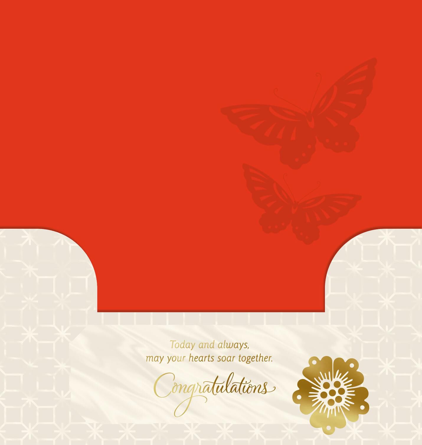 Soaring Hearts Money Holder Wedding Card
