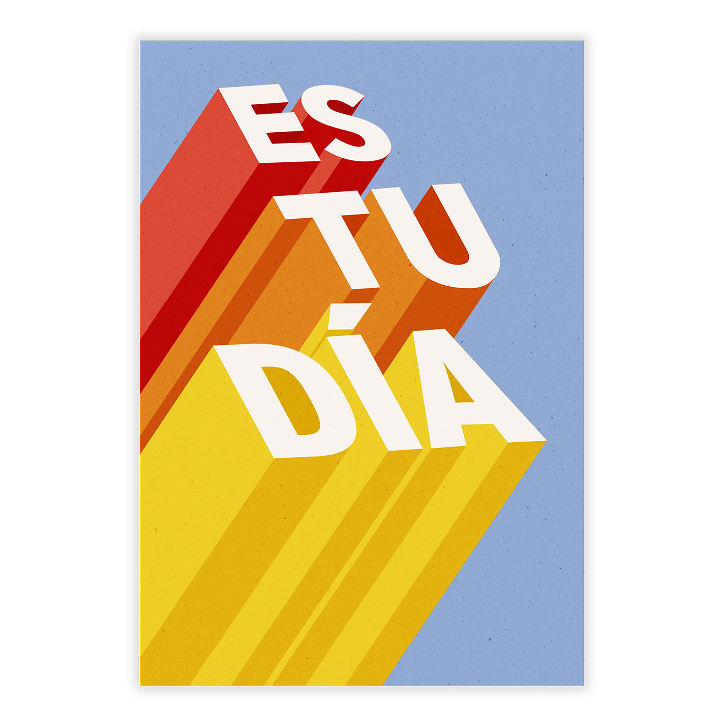 Red Orange Yellow Letters Spanish Personalized Card front image number 2