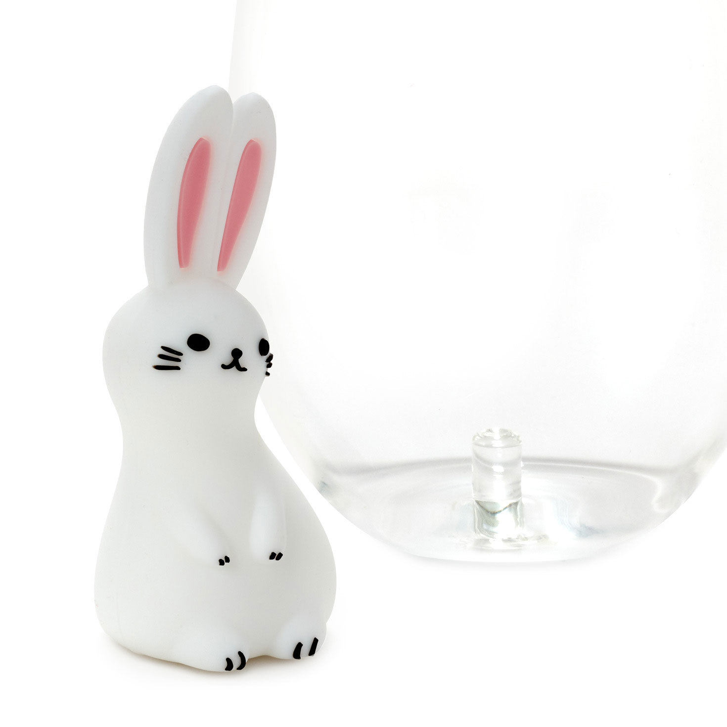 Charmers White Bunny Silicone Charm, 2.6" H, , large image number 2