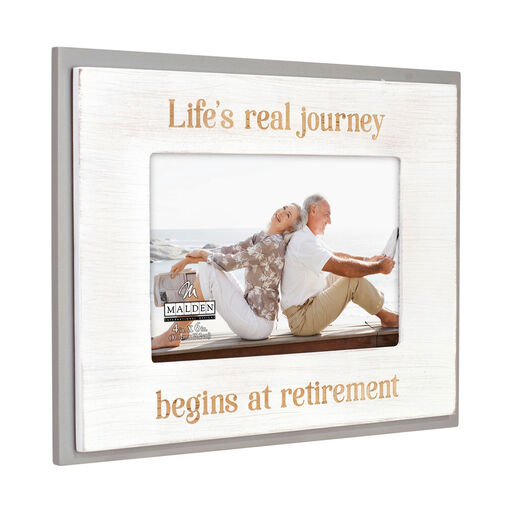 Malden Life's Journey Begins at Retirement Wood Picture Frame, 4x6, 