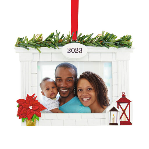 Cozy Fireplace 2023 Photo Frame Hallmark Ornament, 