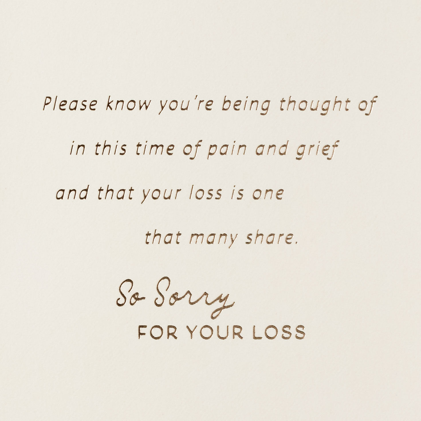 Green Leaves Sympathy Card for Loss Sentiment image number 2