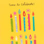 Colorful Candles Happy Birthday Card Card Front Detail image number 4