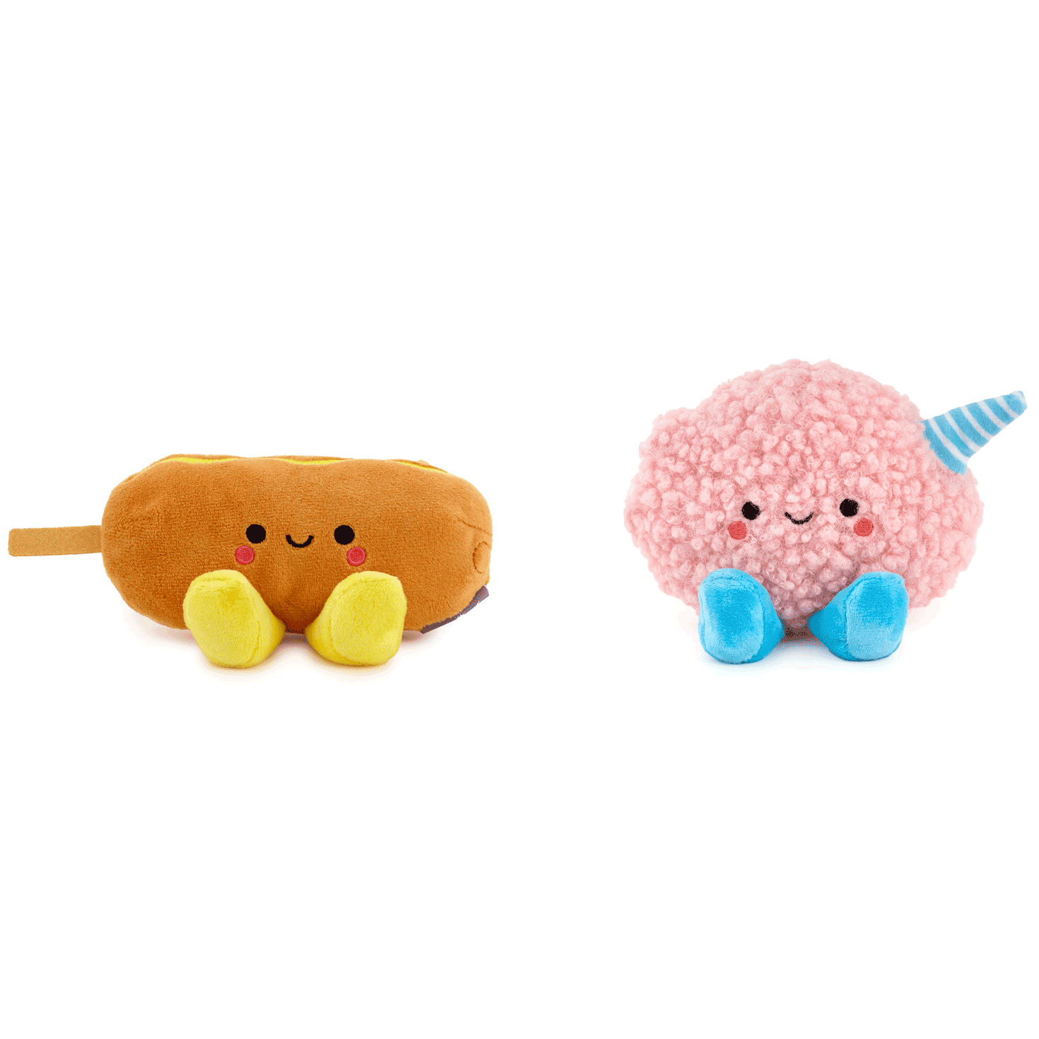 Better Together Corn Dog and Cotton Candy Magnetic Plush Pair, 3", , large image number 2