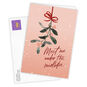 Meet Under the Mistletoe Romantic Custom Christmas Card, , large image number 2