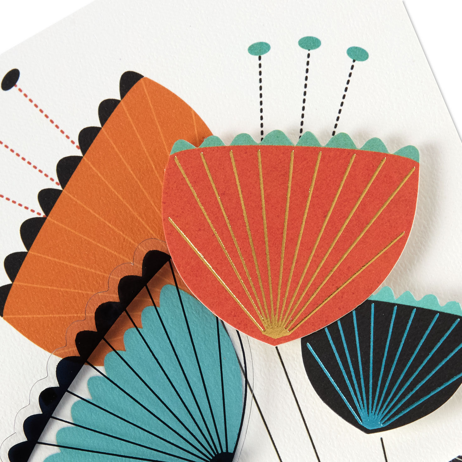 Folk Art Flowers Blank Card Card Front Detail image number 3