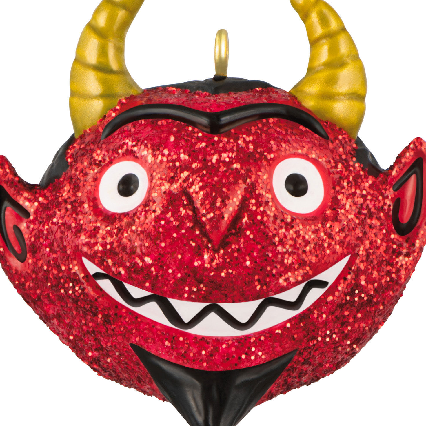 Red Sparkly Devil Head Keepsake Ornament  image number 3