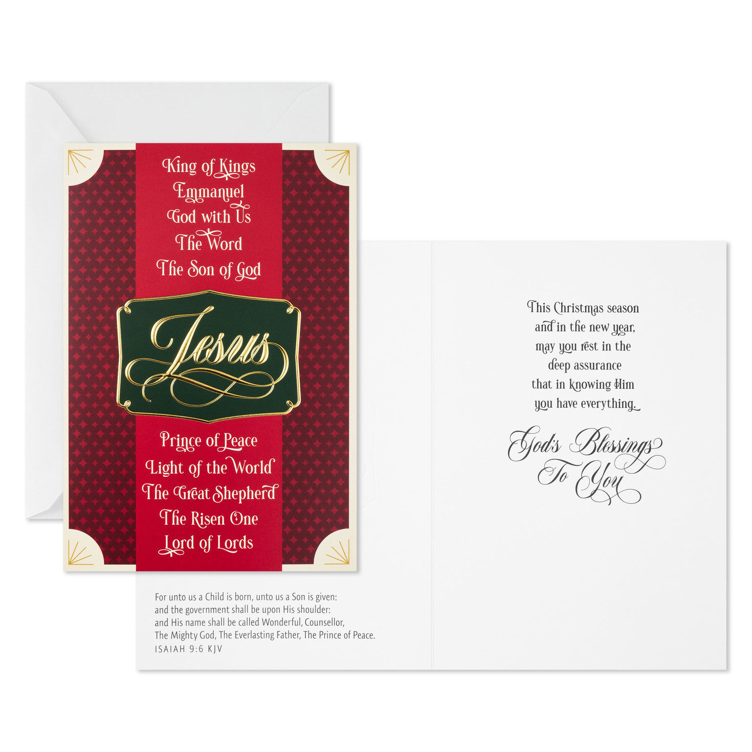 Name of Jesus DaySpring Religious Christmas Cards Card Front with Sentiment image number 3