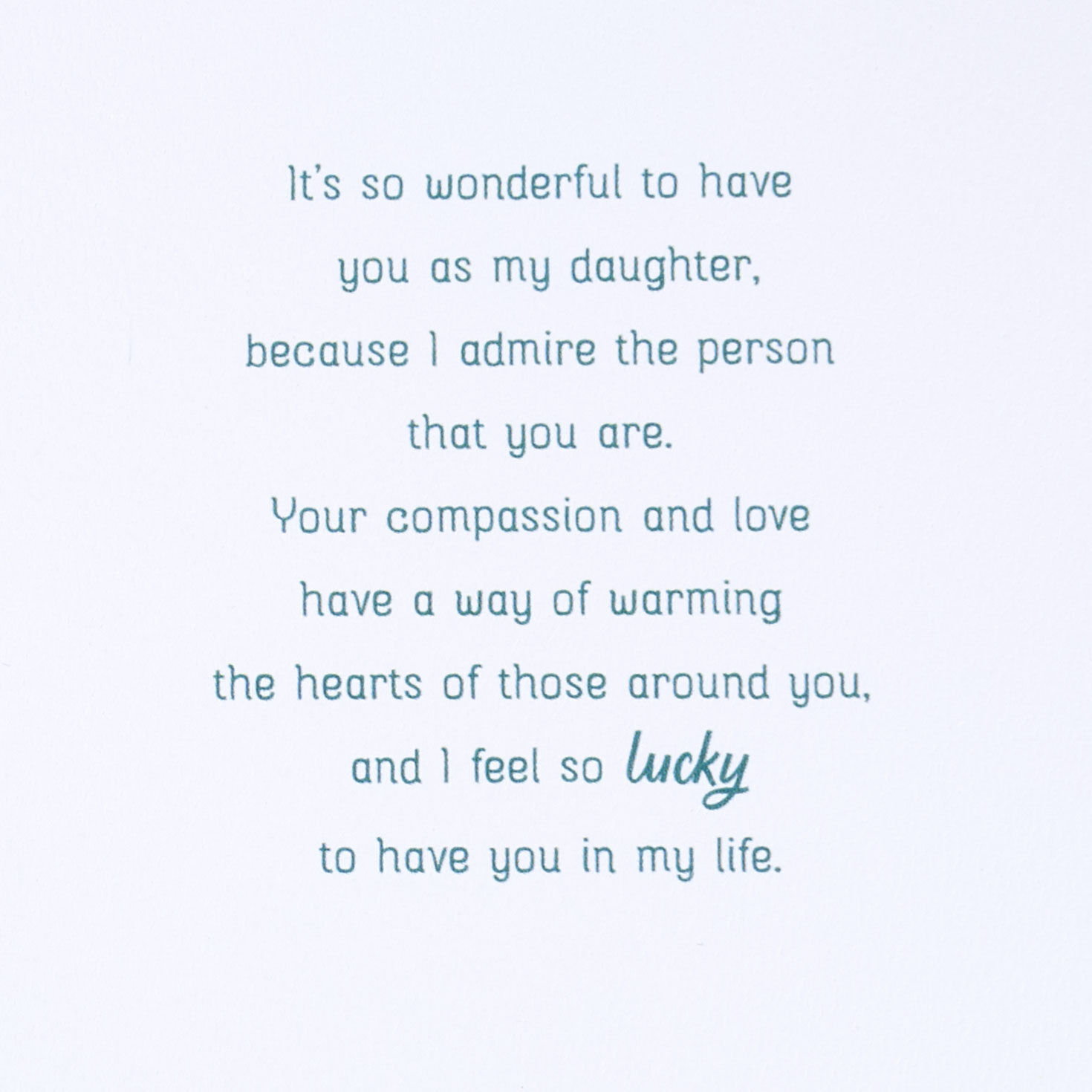 Floral Holiday Tree Daughter Christmas Card Sentiment image number 2