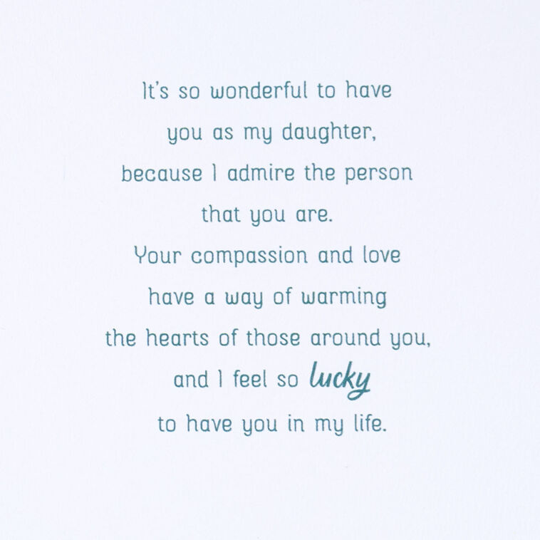 Floral Holiday Tree Daughter Christmas Card Sentiment image number 2