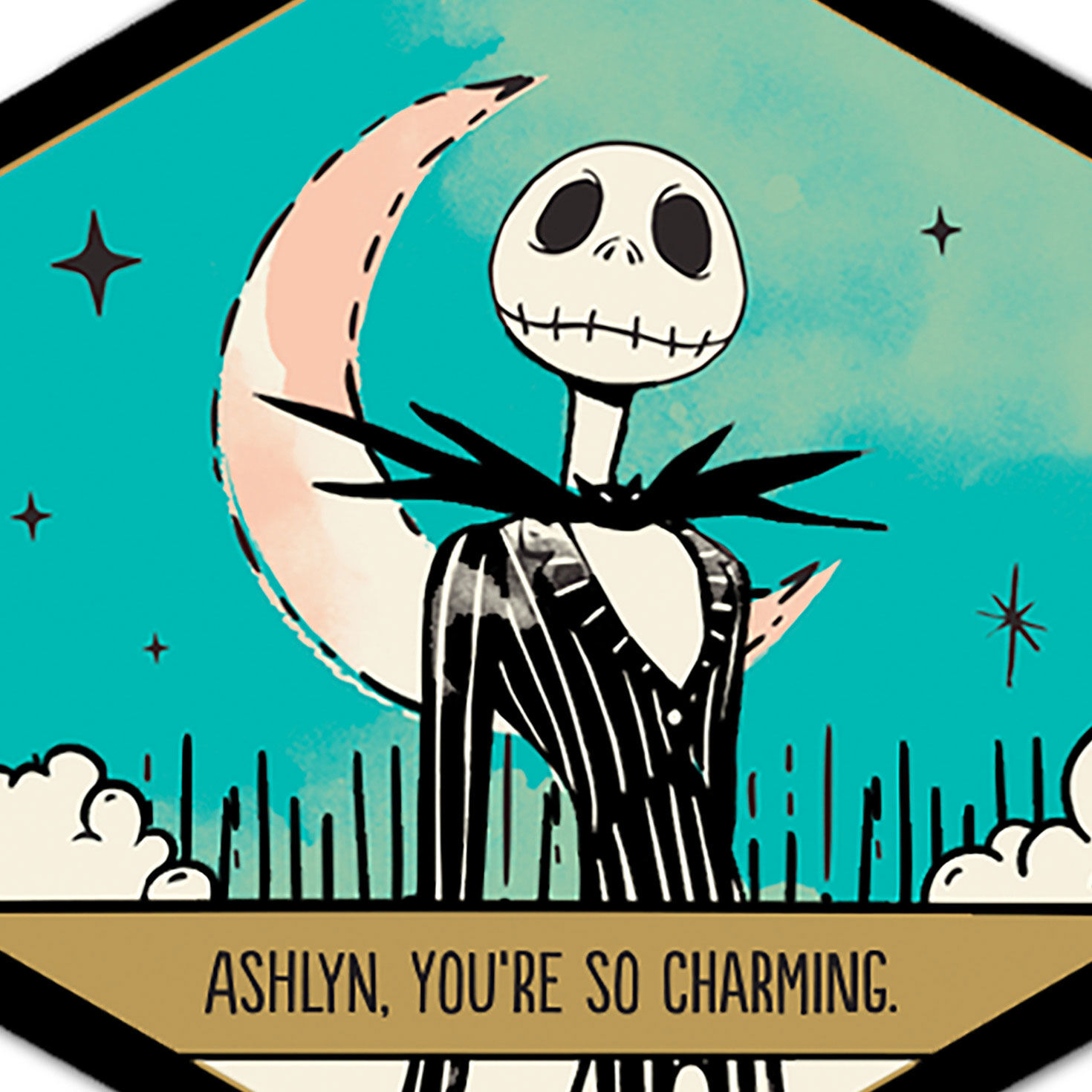 Disney Tim Burton's The Nightmare Before Christmas Metal Personalized Ornament, Custom Text for only USD 18.99 | Hallmark