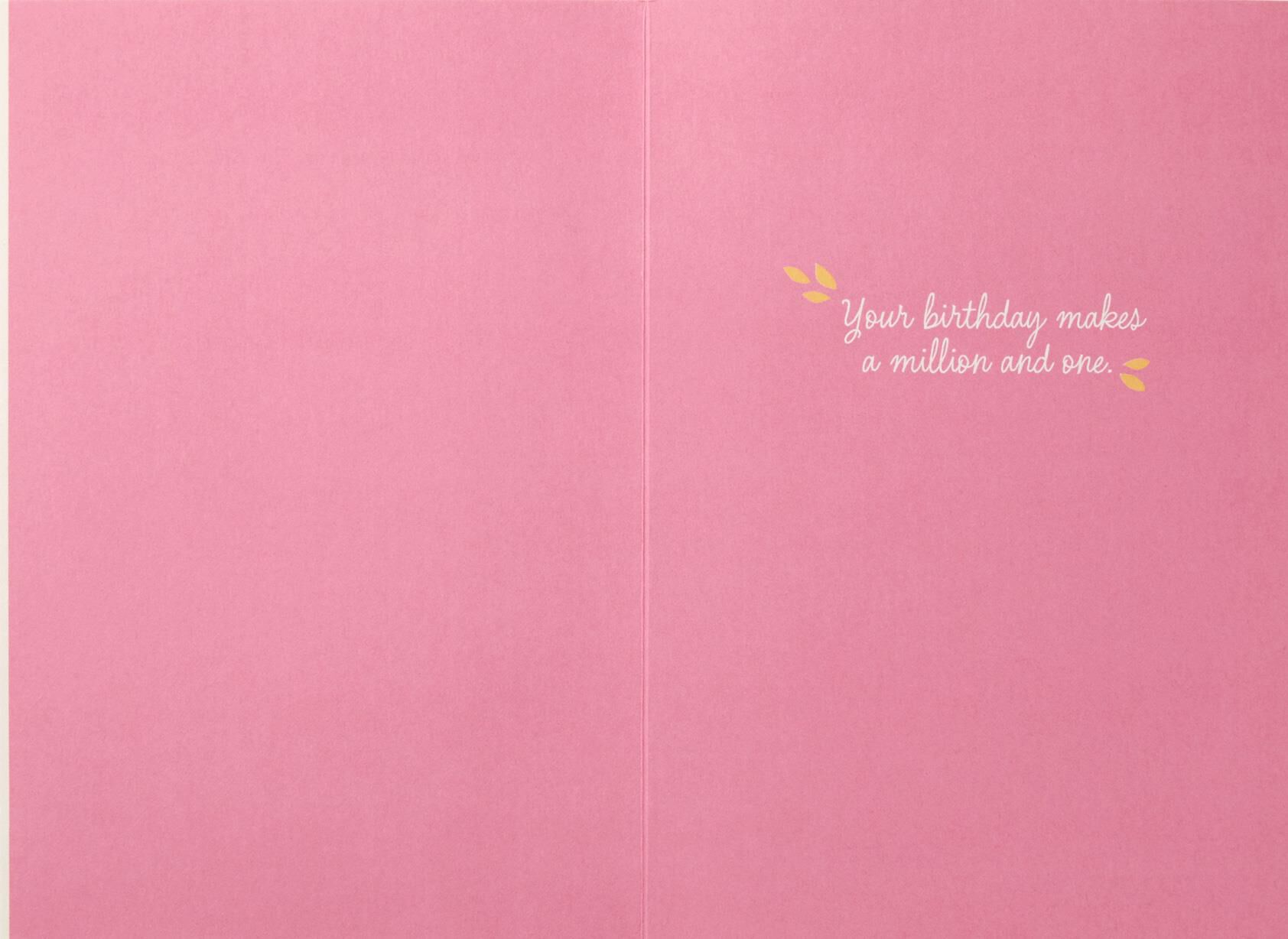 A Million Reasons Vase of Flowers Birthday Card