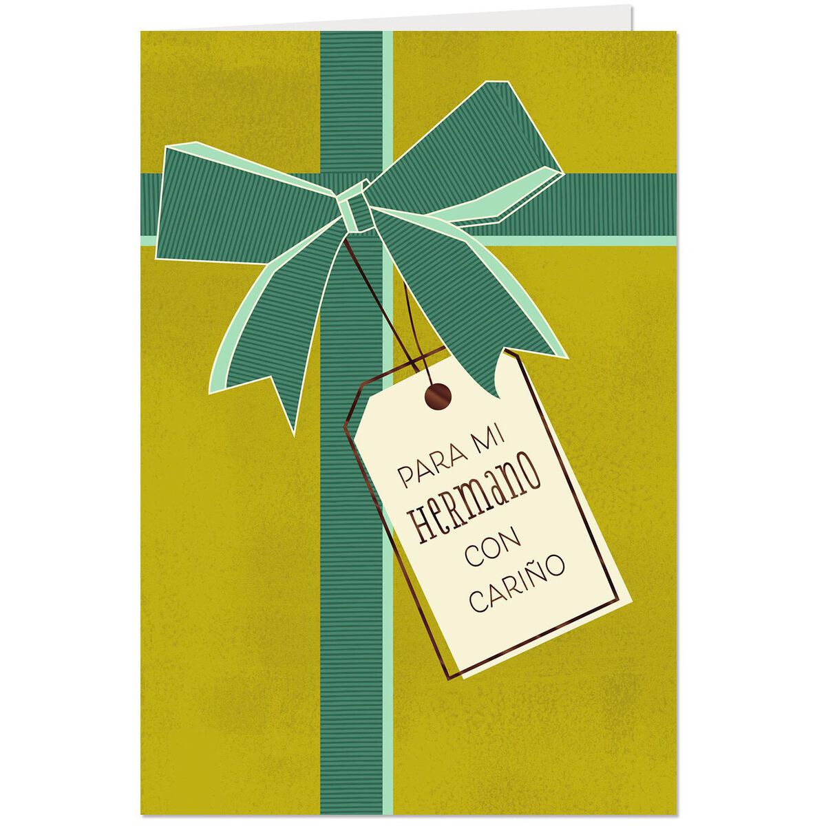 Wrapped Present Spanish-Language Christmas Card for Brother - Greeting ...