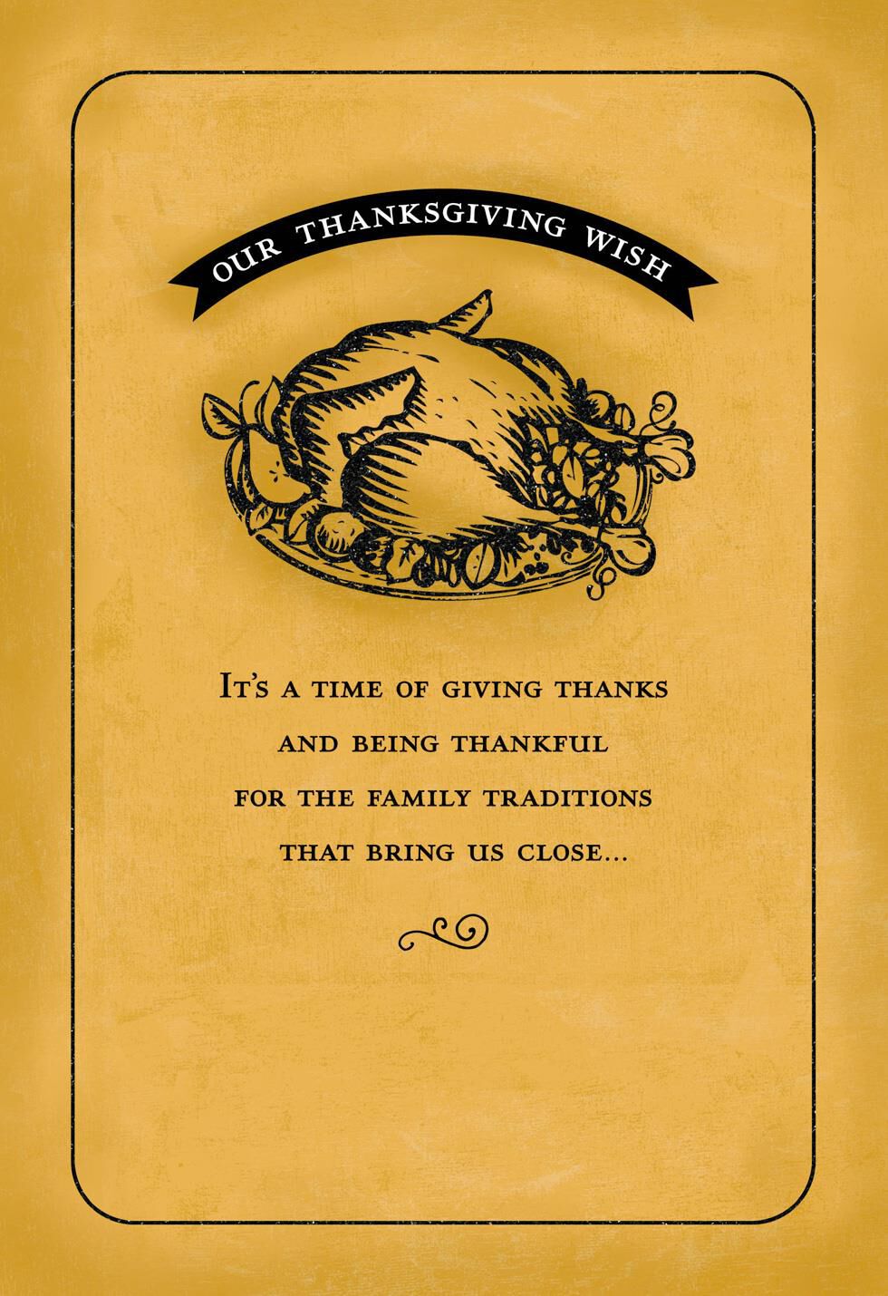 Family Traditions Thanksgiving Card