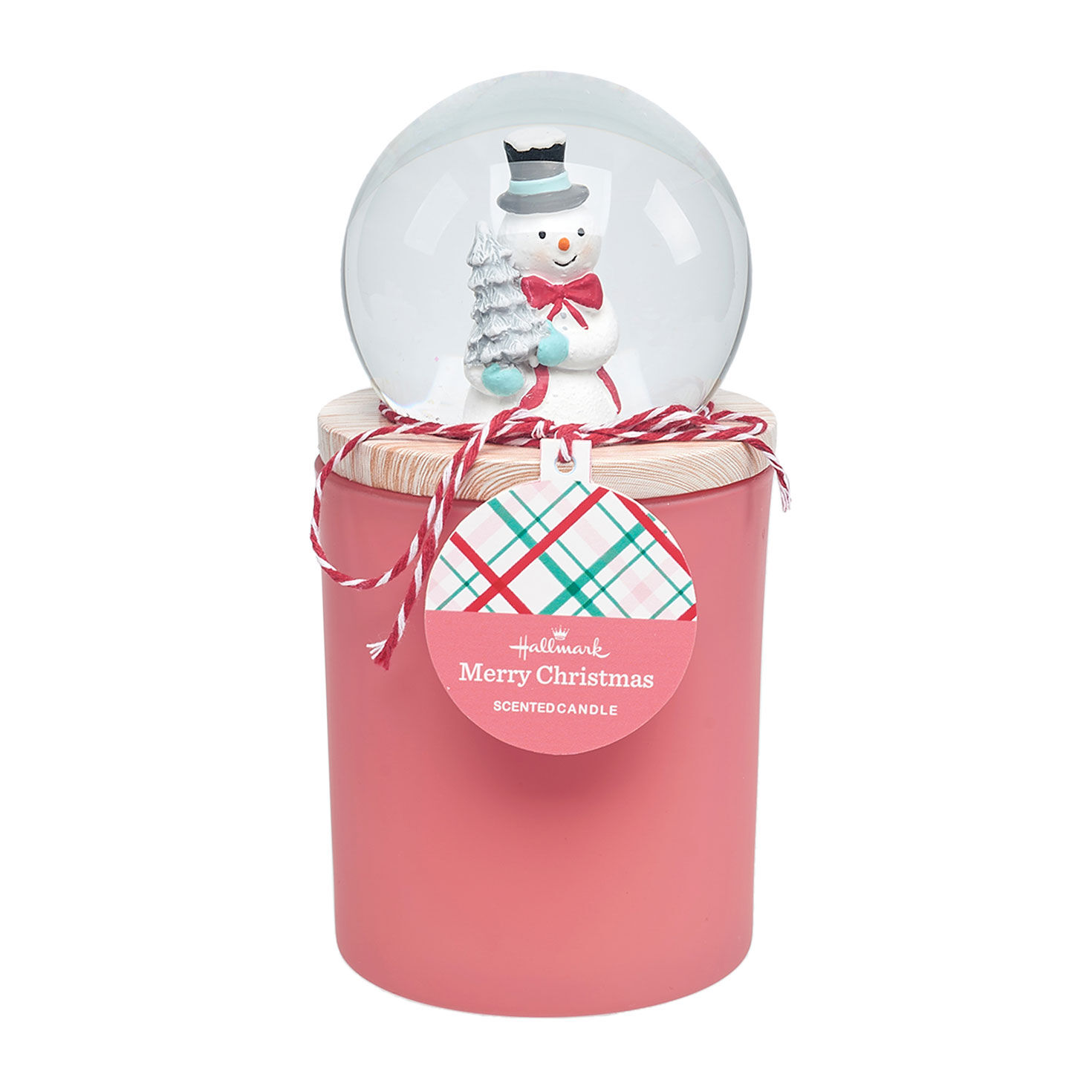 Pink Sugar Cookie Candle With Snowman Snow Globe package image number 5