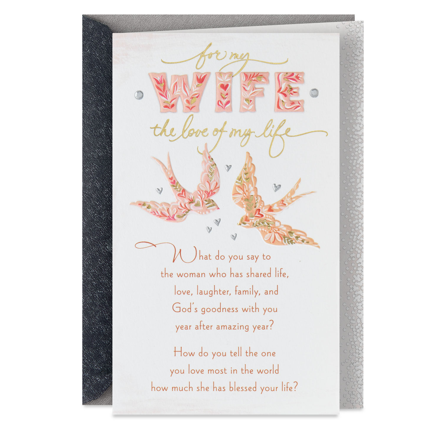 My Wife, the Love of My Life Religious Anniversary Card from Husband