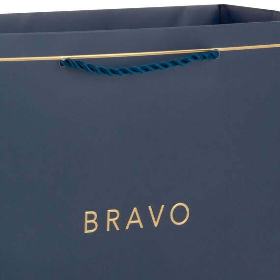 7.7" Bravo on Navy Medium Horizontal Gift Bag, , large image number 4