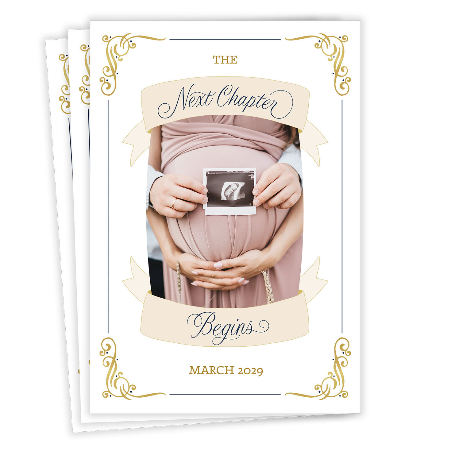 Next Chapter Begins Flat Pregnancy Announcement