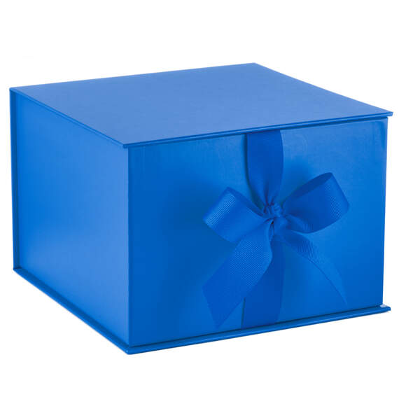 Royal Blue Large Gift Box With Shredded Paper Filler, , large image number 1