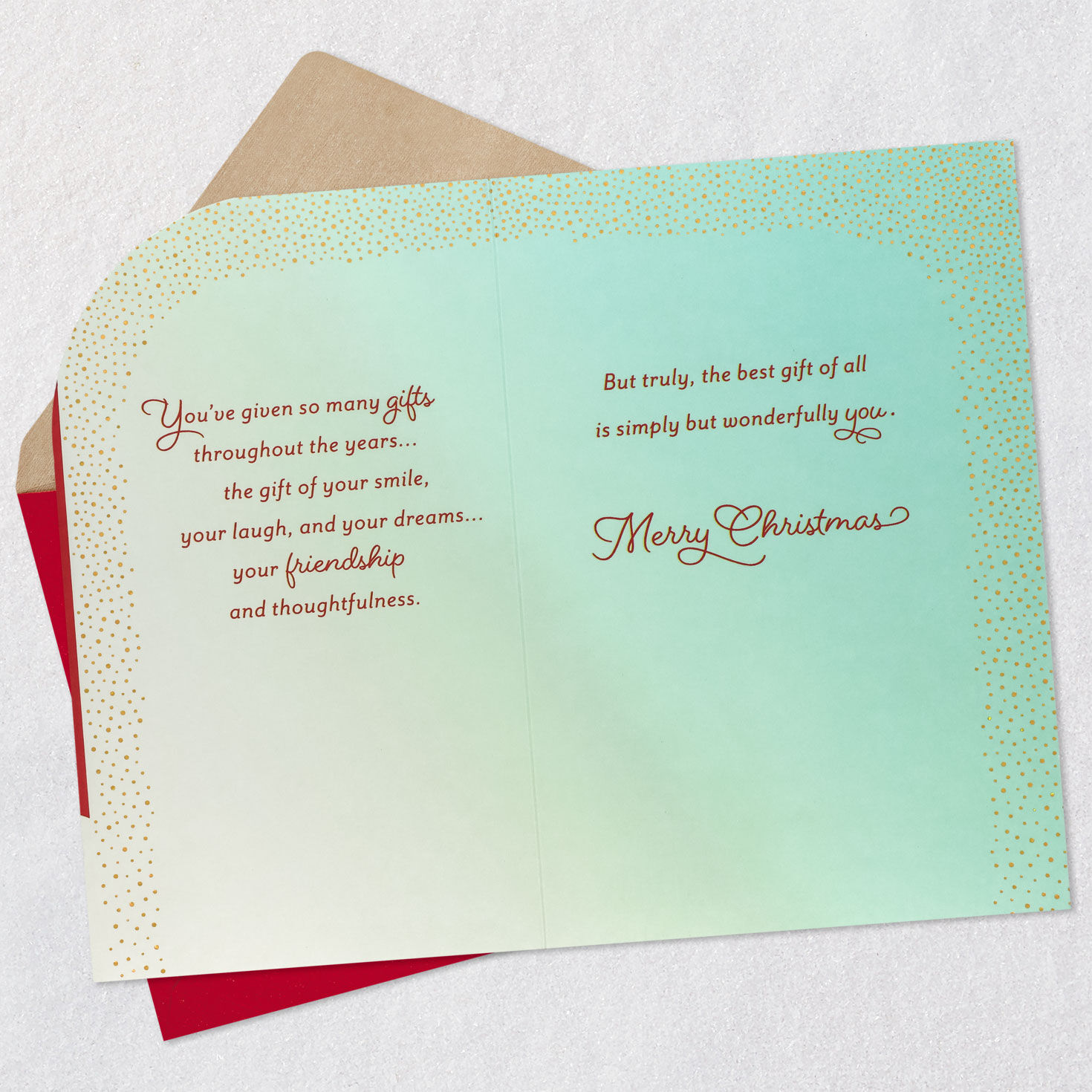 Sleigh of Gifts Christmas Card for Daughter Open card with envelope image number 4