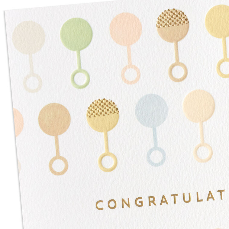 Hallmark Baby Rattle So Happy for You New Baby Card - Greeting Cards | Hallmark
