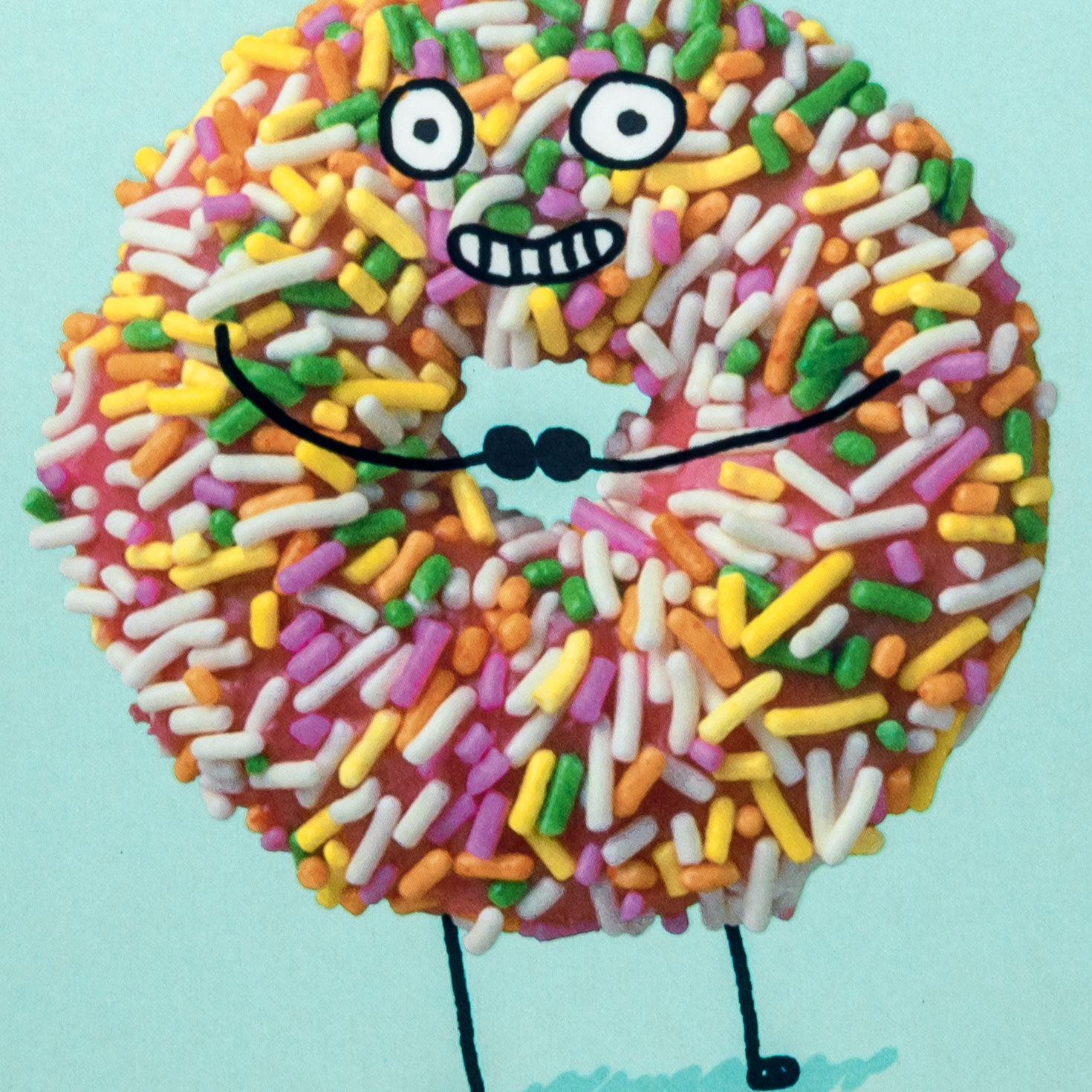 Donut Pop-Up Thank You Card Card Front Detail image number 4