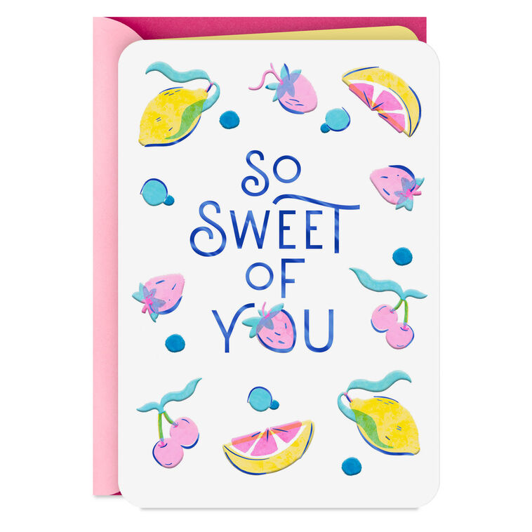 So Sweet of You Thank You Card