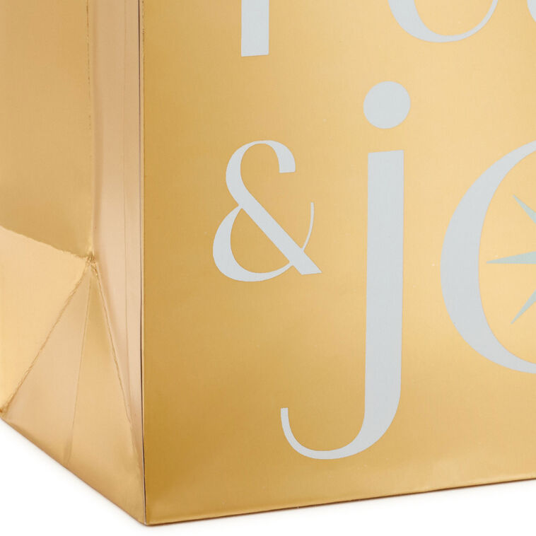 Peace and Joy Small Holiday Gift Bag Base/Side Detail image number 5