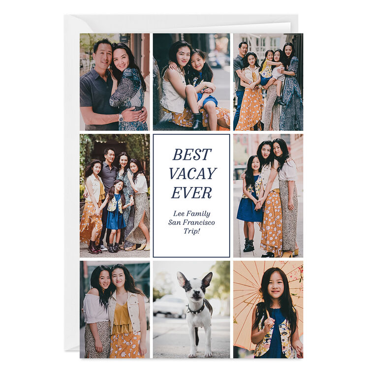 Personalized Photo Collage Border Photo Card