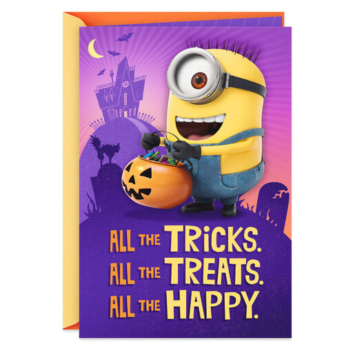 Despicable Me Happy Minions Musical Halloween Card, 