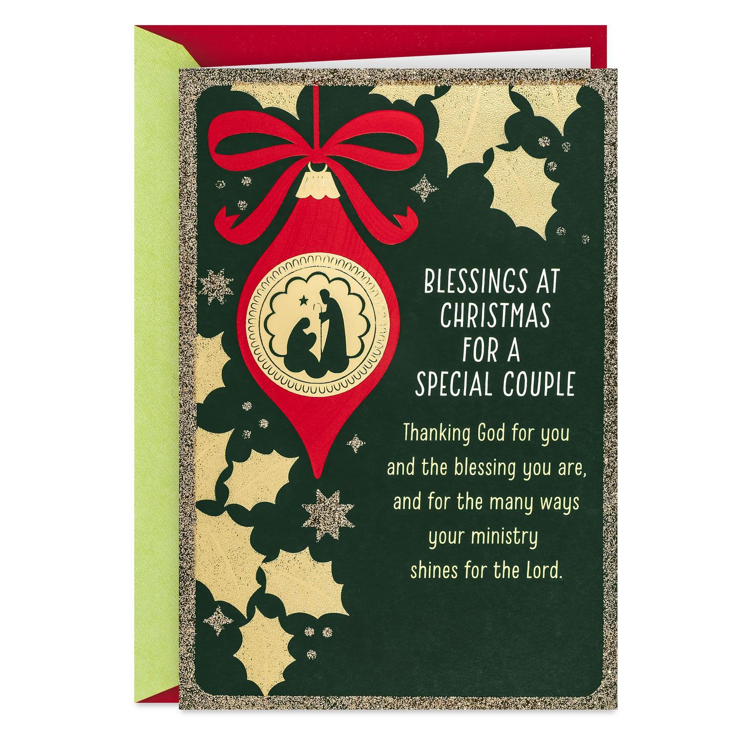 Your Ministry Shines for the Lord Religious Christmas Card for Couple