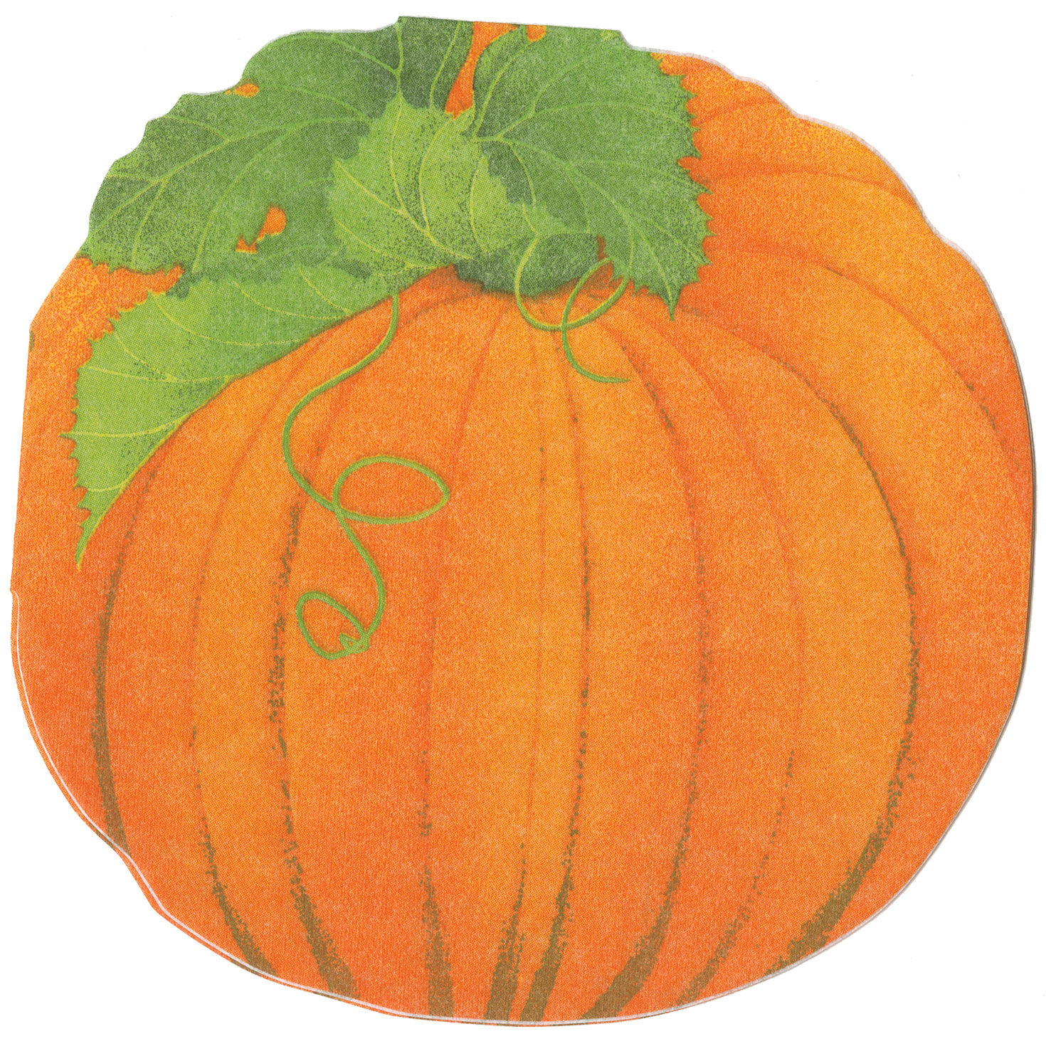 Pumpkin Die-Cut Paper Linen Party Napkins, Set of 20