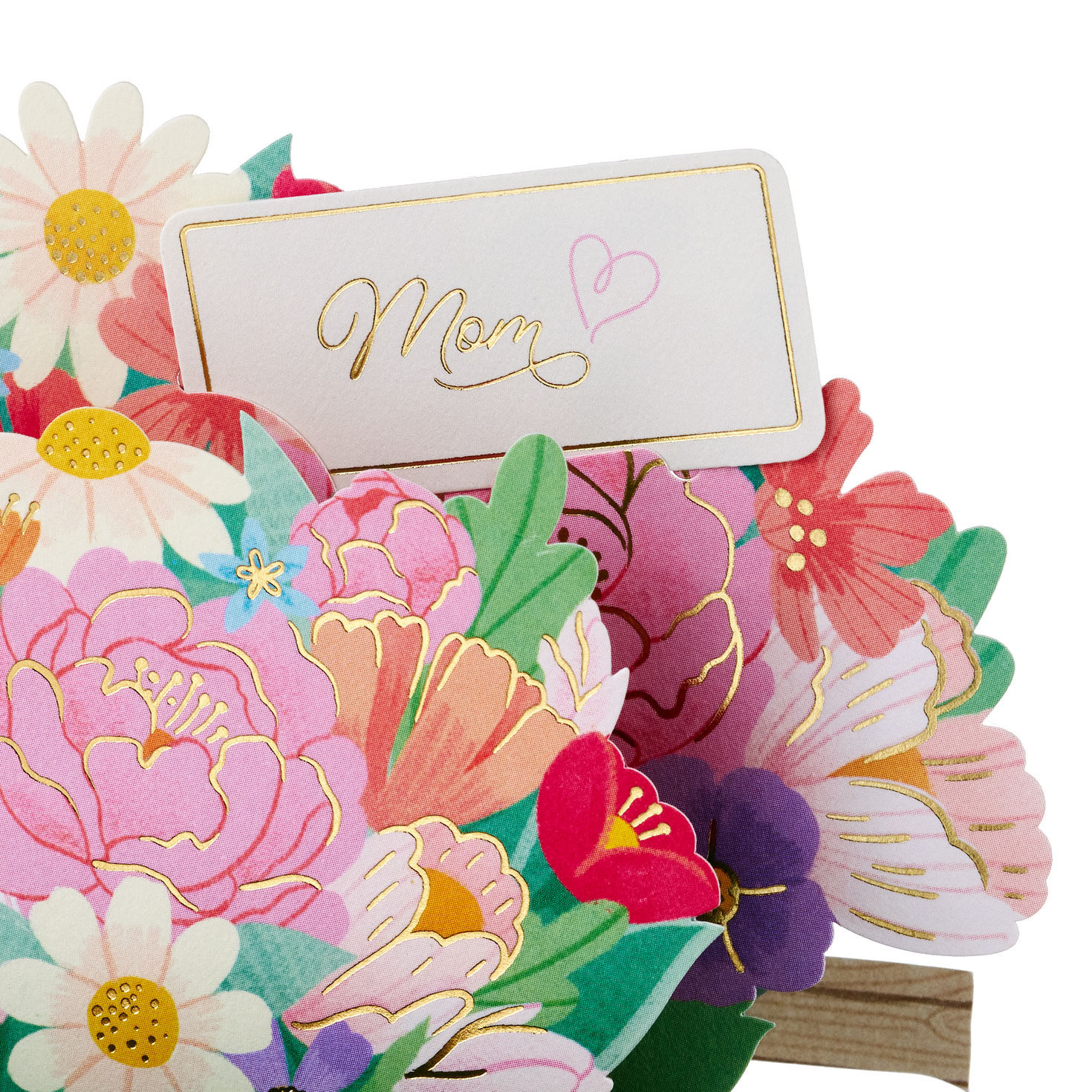 Wheeled Cart With Flowers 3D Pop-Up Mother's Day Card Card Front Detail image number 5