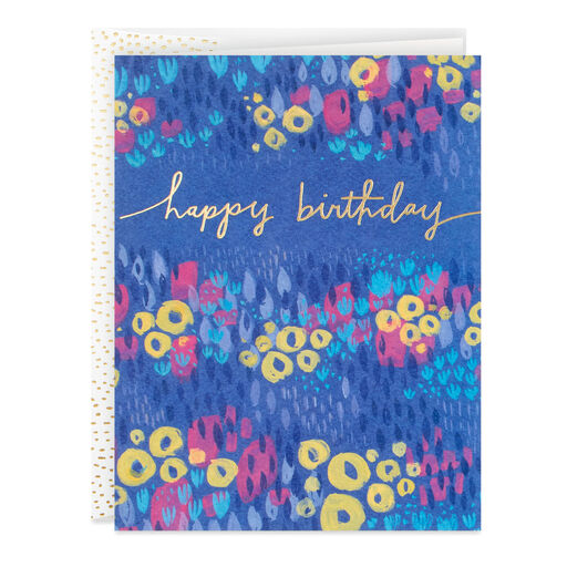 Impressionism Flowers Happy Birthday Card, 
