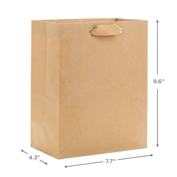 9.6" Kraft Medium Gift Bag, , large image number 3