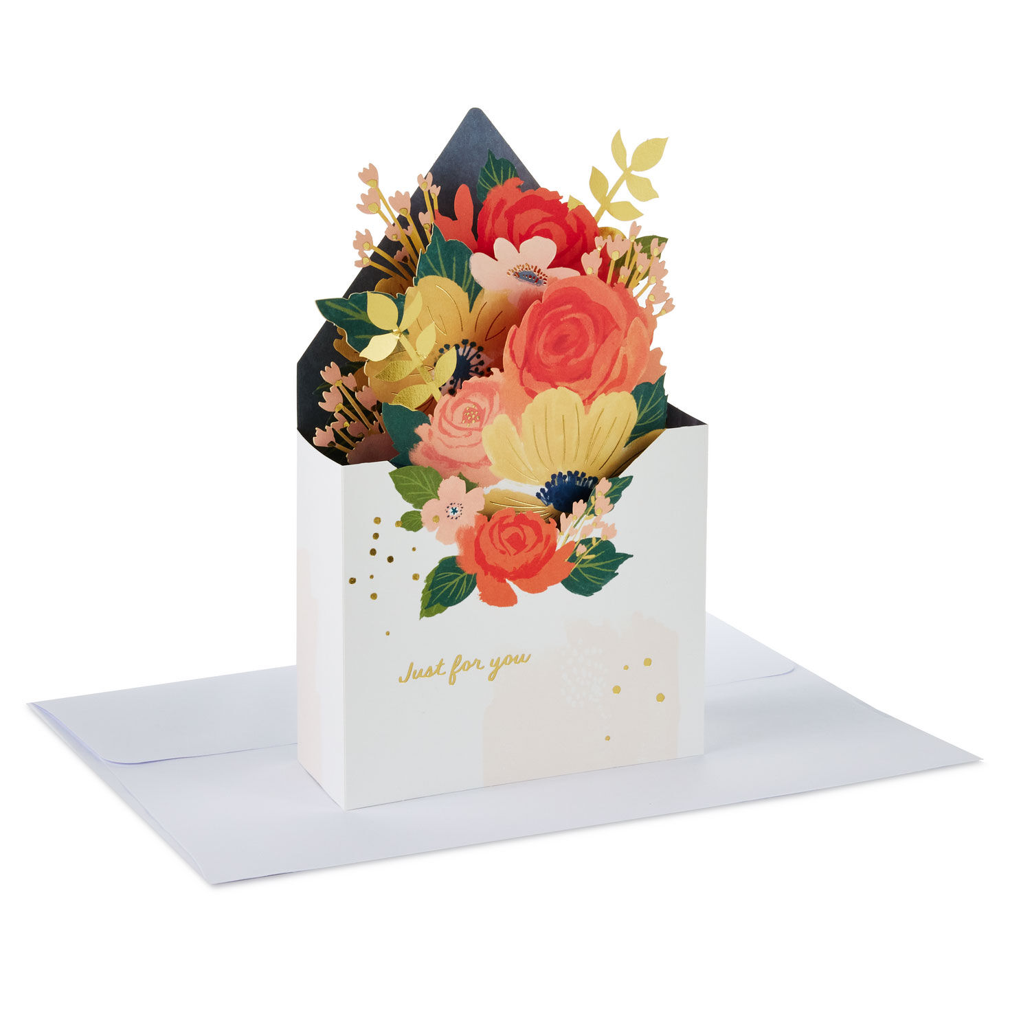Happy Thoughts, Floral Envelope 3D Pop-Up Thinking of You Card