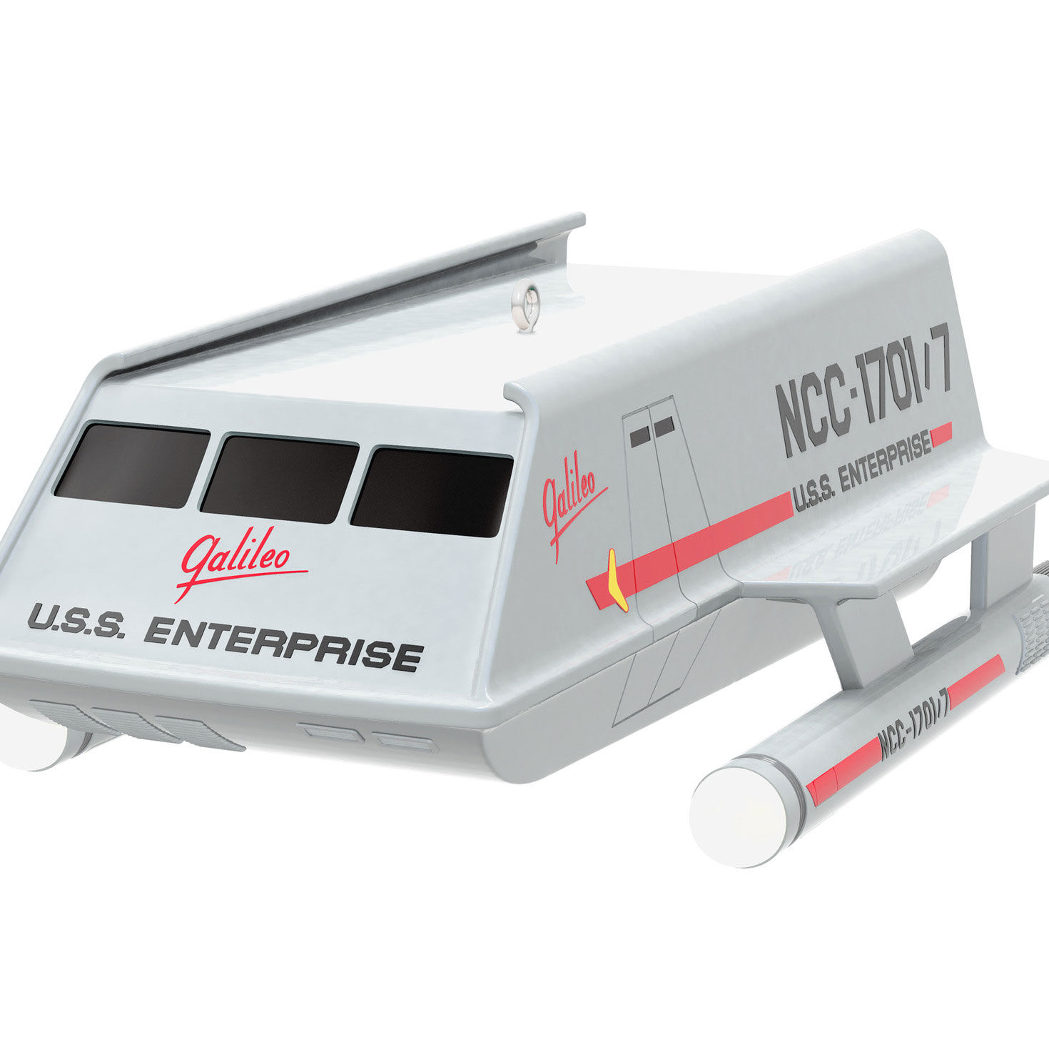 Star Trek Grey Spaceship Keepsake Ornament upclose view image number 5