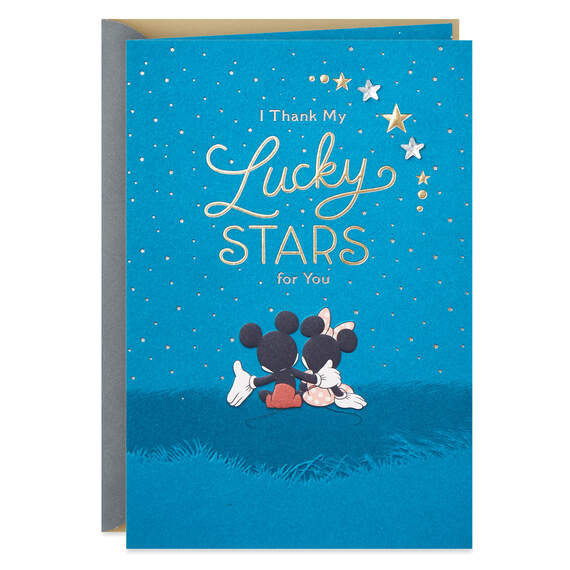 Disney Mickey and Minnie Lucky Stars Anniversary Card, , large image number 1
