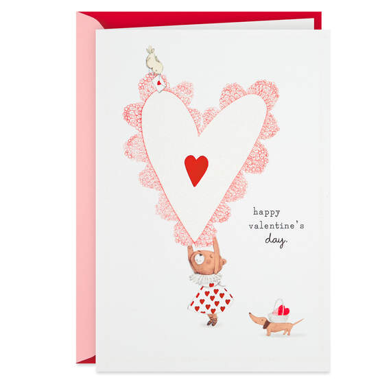 Cute Animals Heart Full of Happy Valentine's Day Card