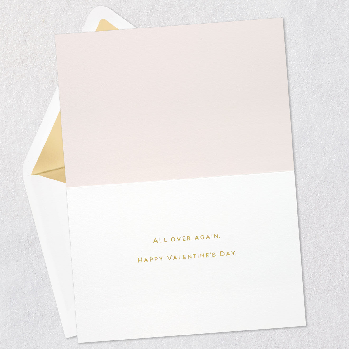 Flower Garden and Butterflies Valentine's Day Card Open card with envelope image number 3