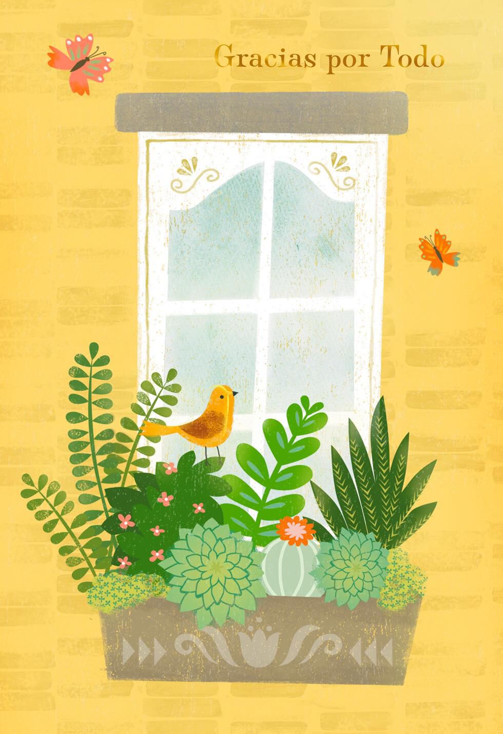 Window Box Spanish-Language Thank You Card