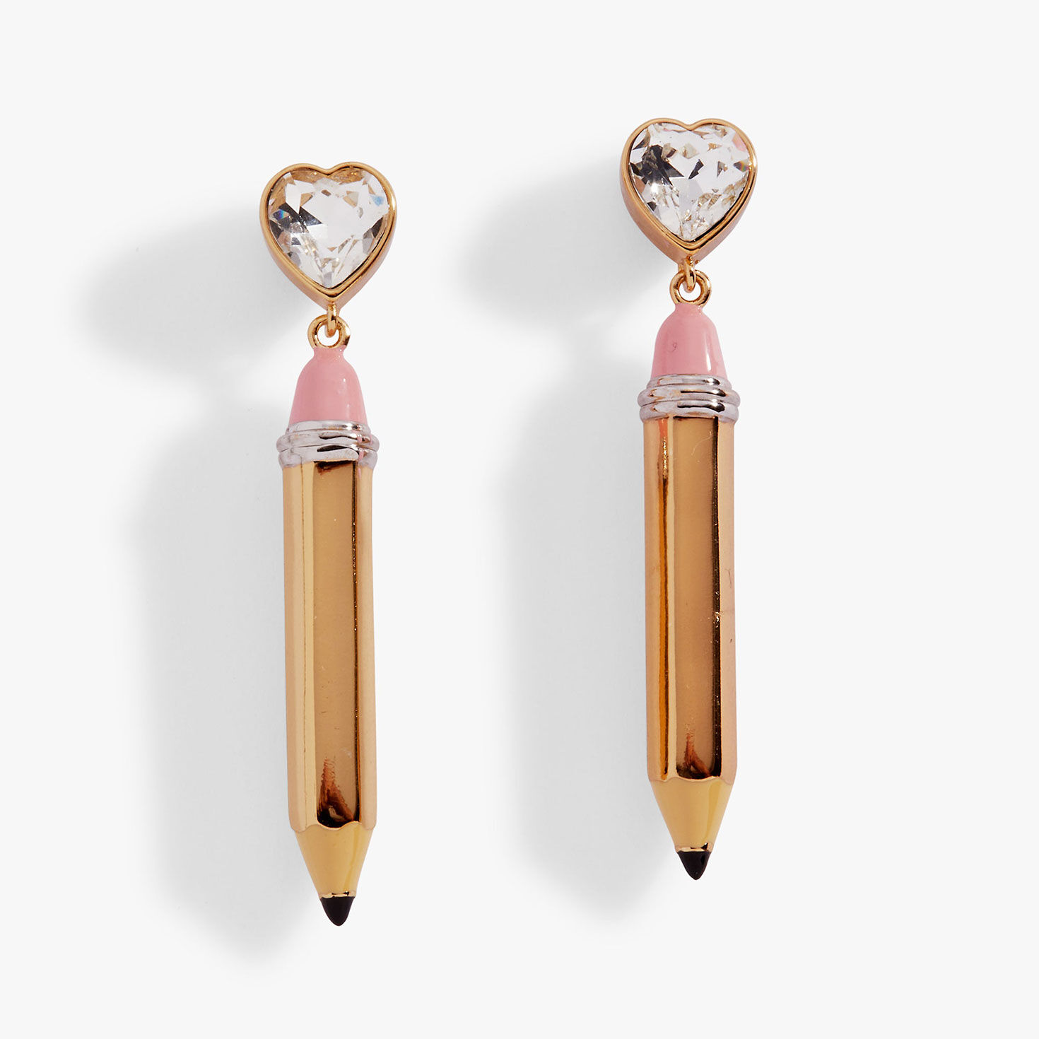 Alex And Ani Pencil Heart Drop Earrings