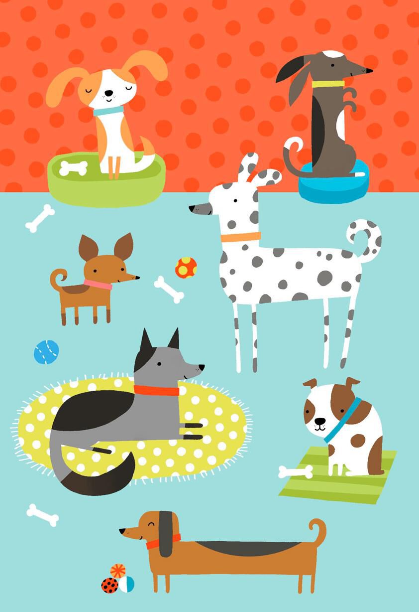 Dog Party Blank Card