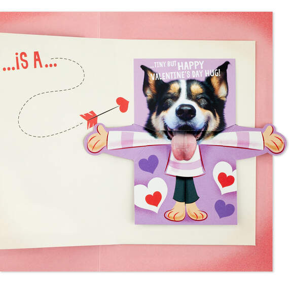 Hugging Dog Musical Pop-Up Valentine's Day Card With Mini Cards, , large image number 4