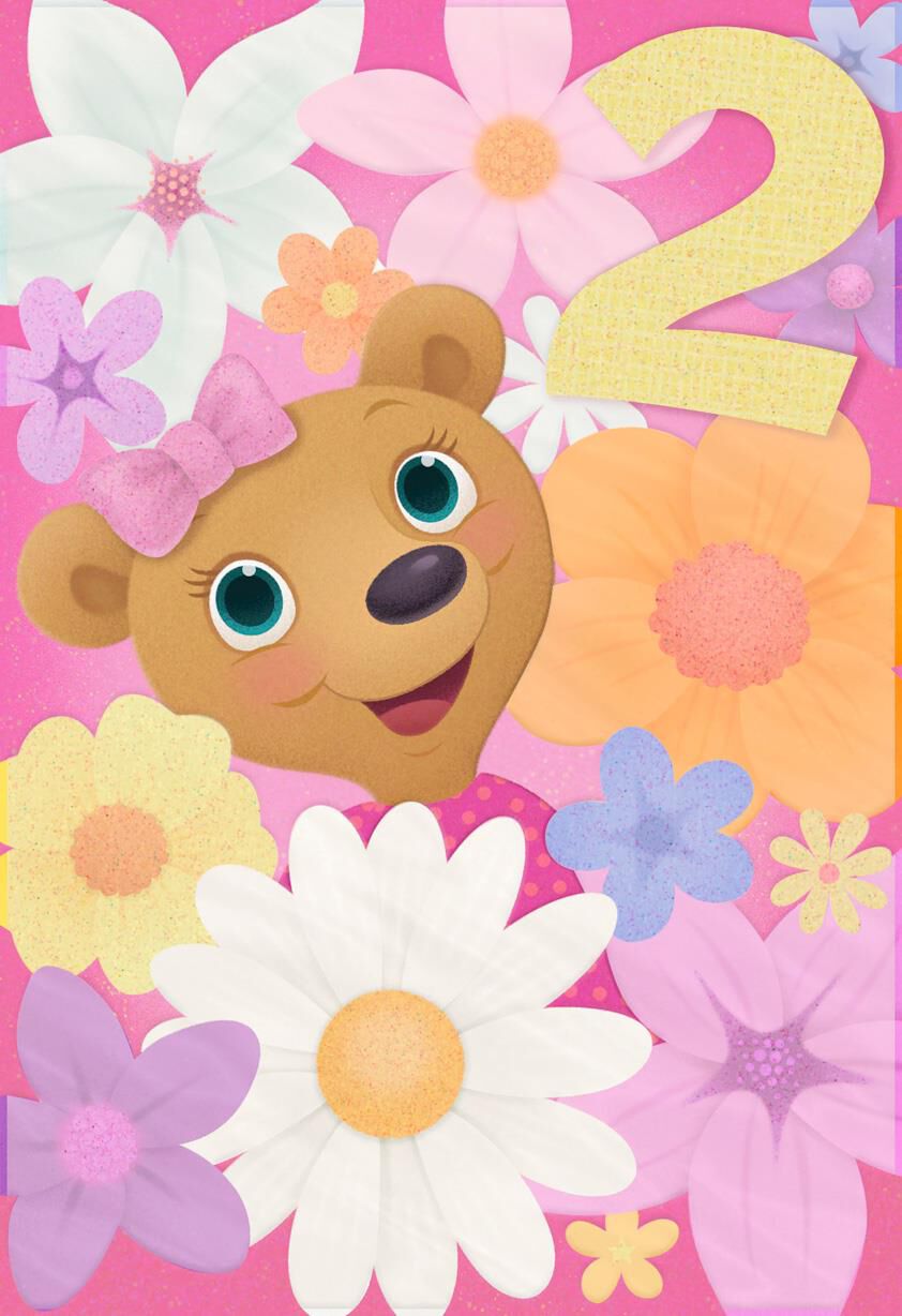 Big Girl Turns 2! Birthday Card