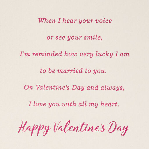 So Lucky to Be Married to You Valentine's Day Card for Wife, 