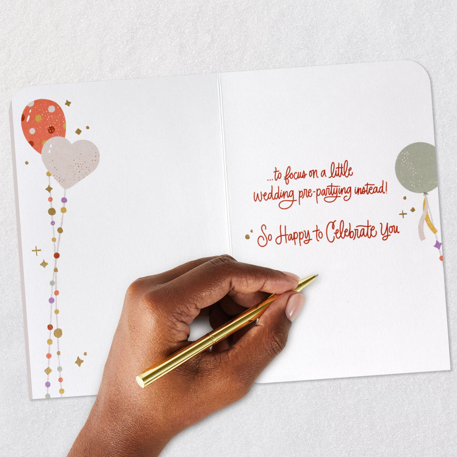 Balloons and Confetti Bridal Shower Card Signing card image number 7