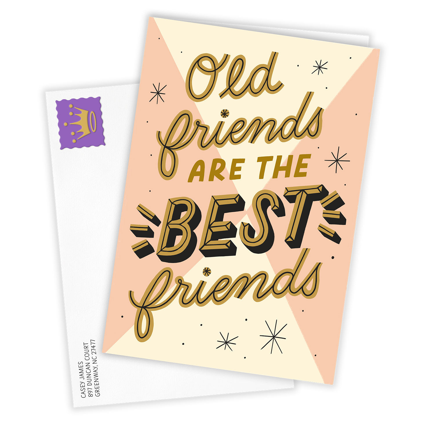 Old Friends Are the Best Custom Birthday Card, , large image number 2