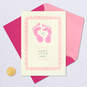 Sweet Little Feet Pink New Baby Card, , large image number 5